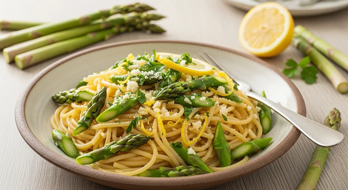 Asparagus Lemon Garlic Pasta