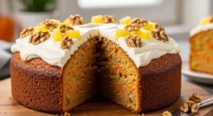 Moist Carrot Cake with Pineapple