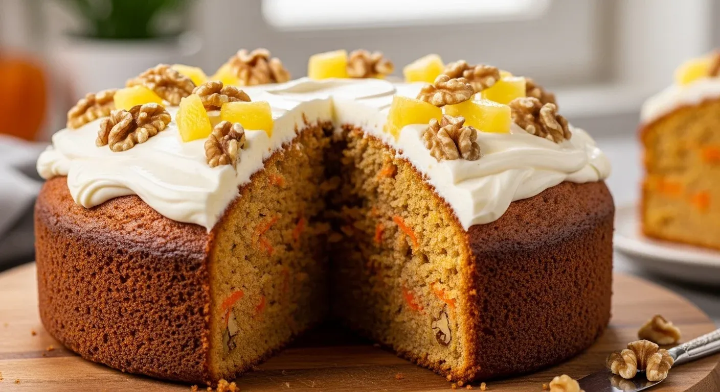 Moist Carrot Cake with Pineapple