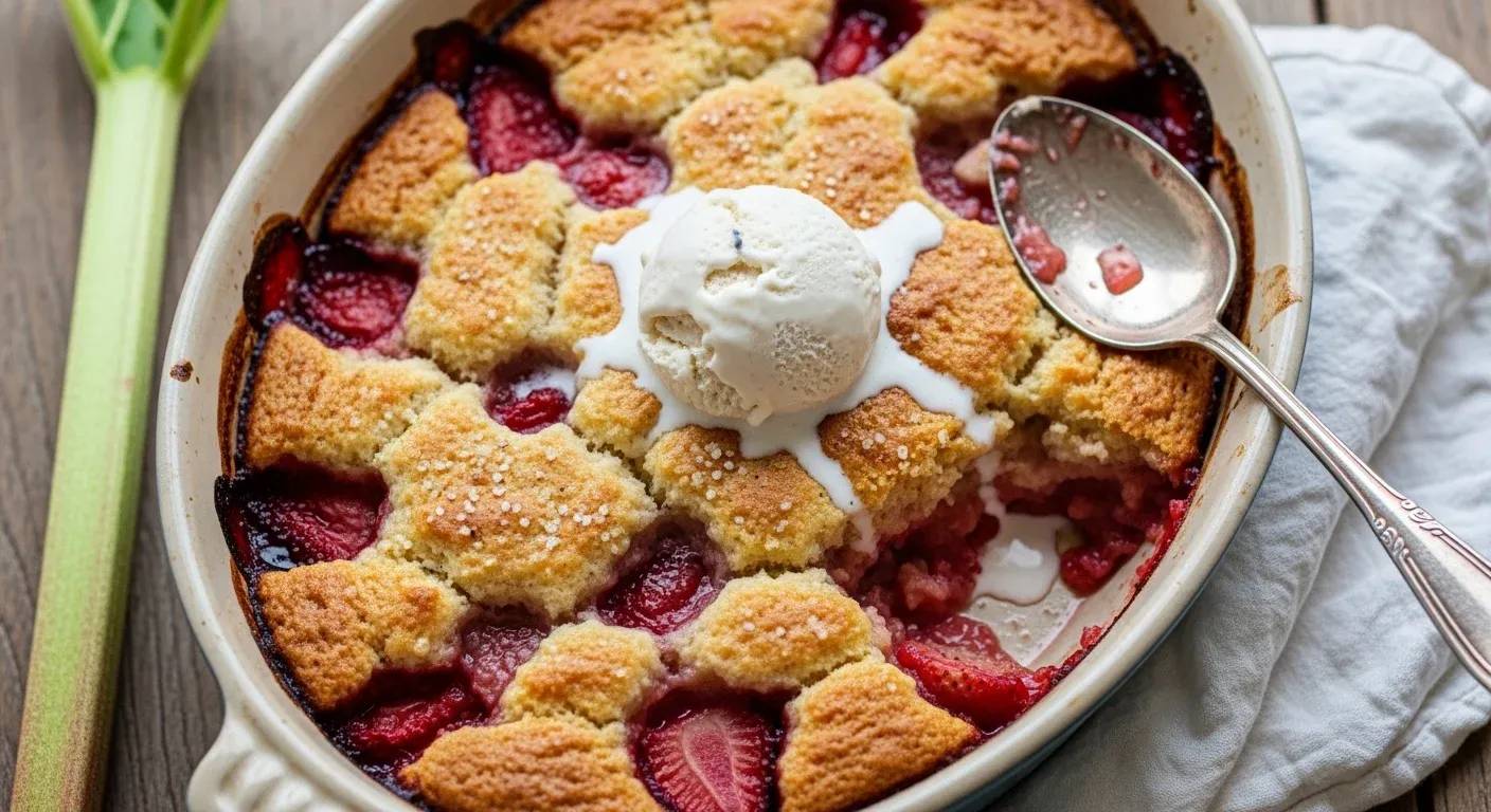 Strawberry Rhubarb Cobbler