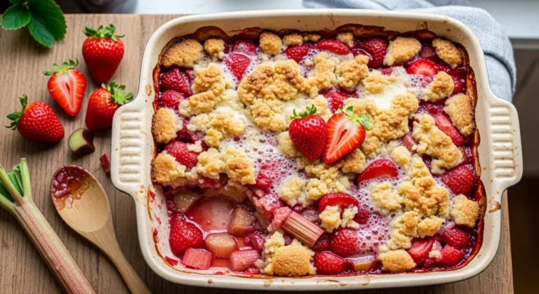 Strawberry Rhubarb Dump Cake