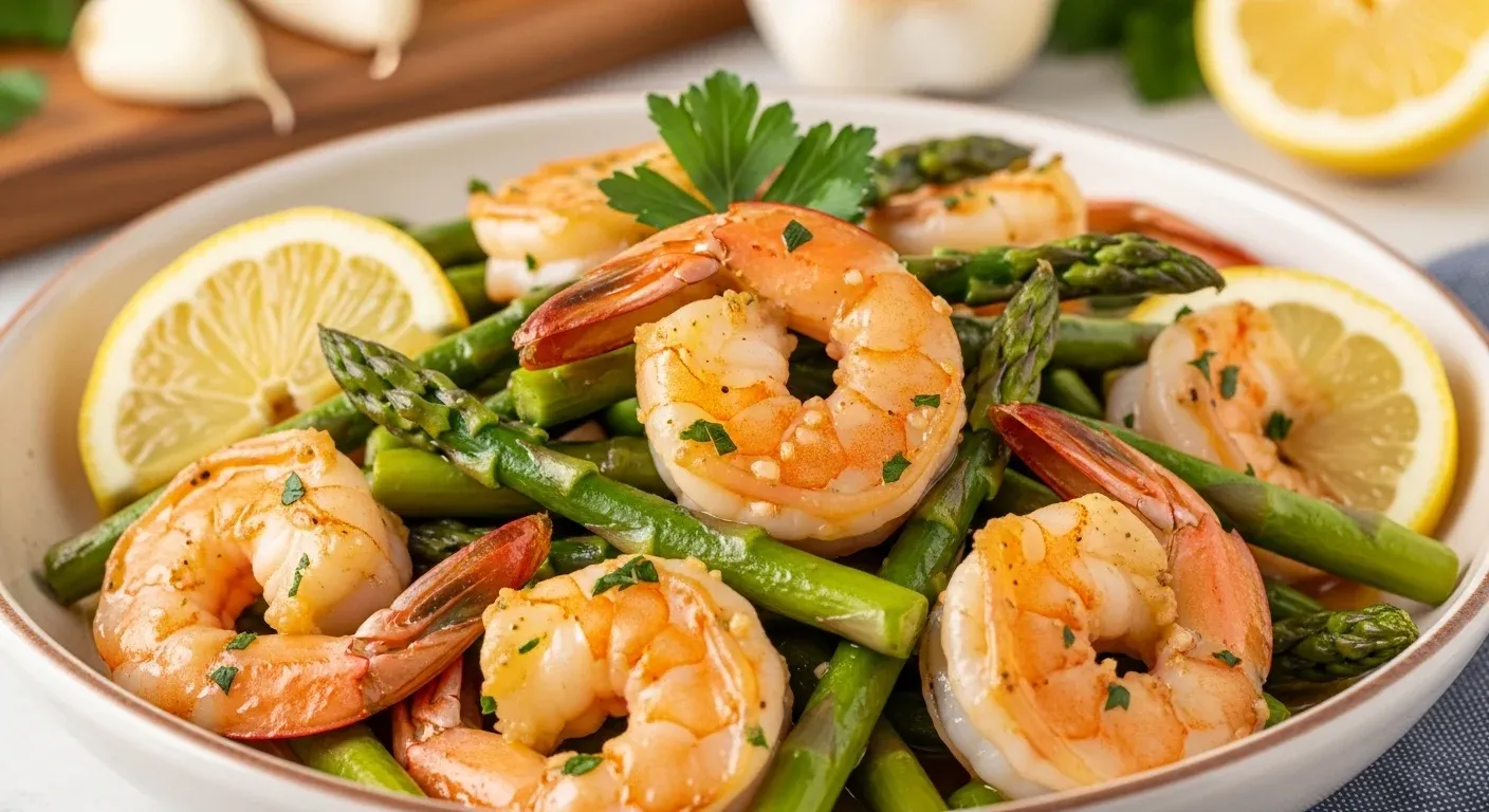 Lemon Garlic Shrimp and Asparagus