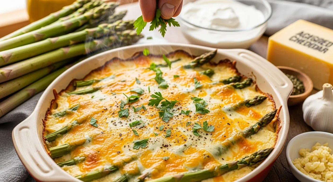 Cheesy Asparagus Casserole Keto