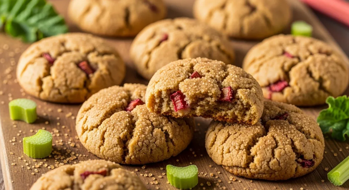 Brown Sugar Rhubarb Cookies