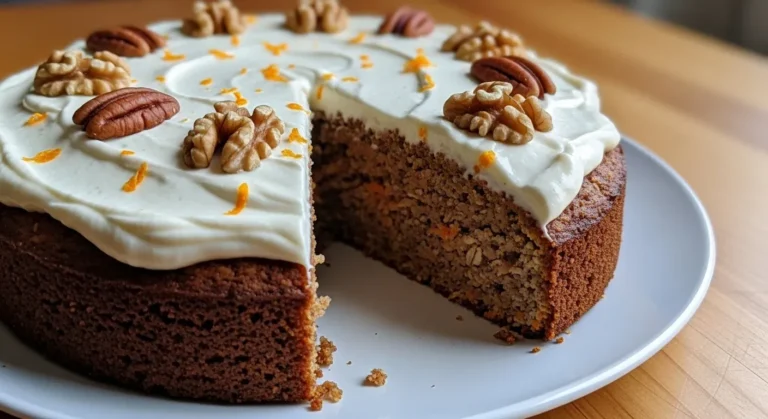 Healthy Flourless Oatmeal Carrot Cake