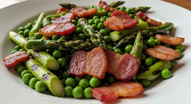 Peas Asparagus and Bacon