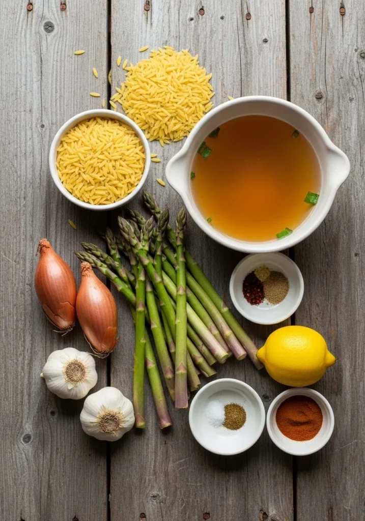 One Pot Orzo with Asparagus