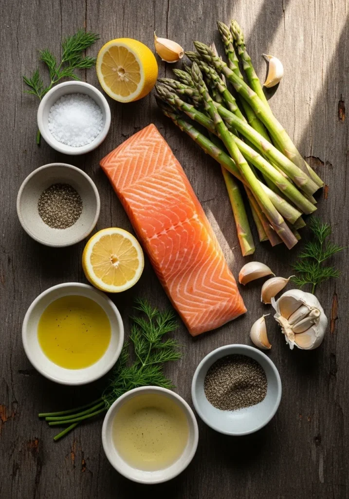 Oven-Roasted Salmon, Asparagus