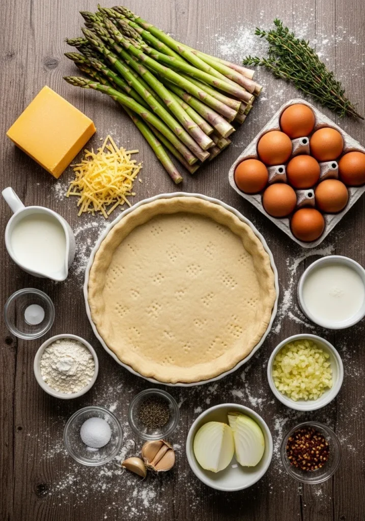 Cheddar Asparagus Quiche Recipe