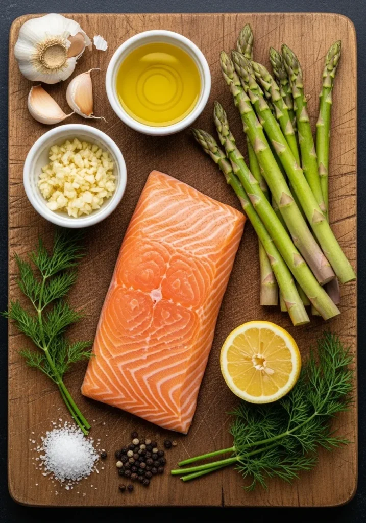 Garlic Salmon with Asparagus