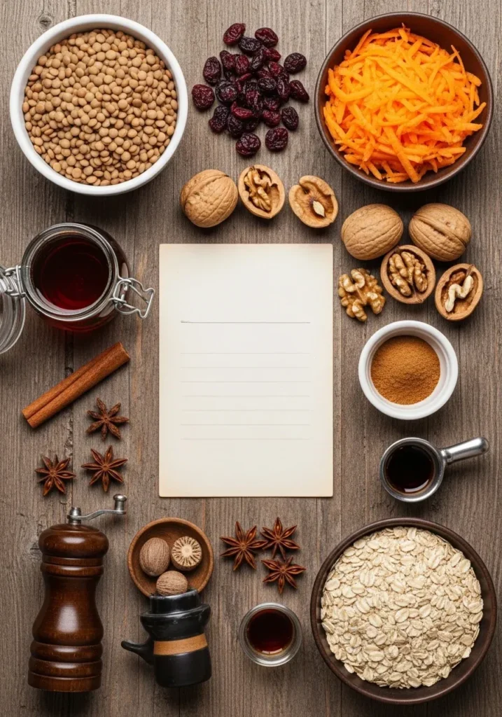 Healthy Carrot Cake Lentils Dessert