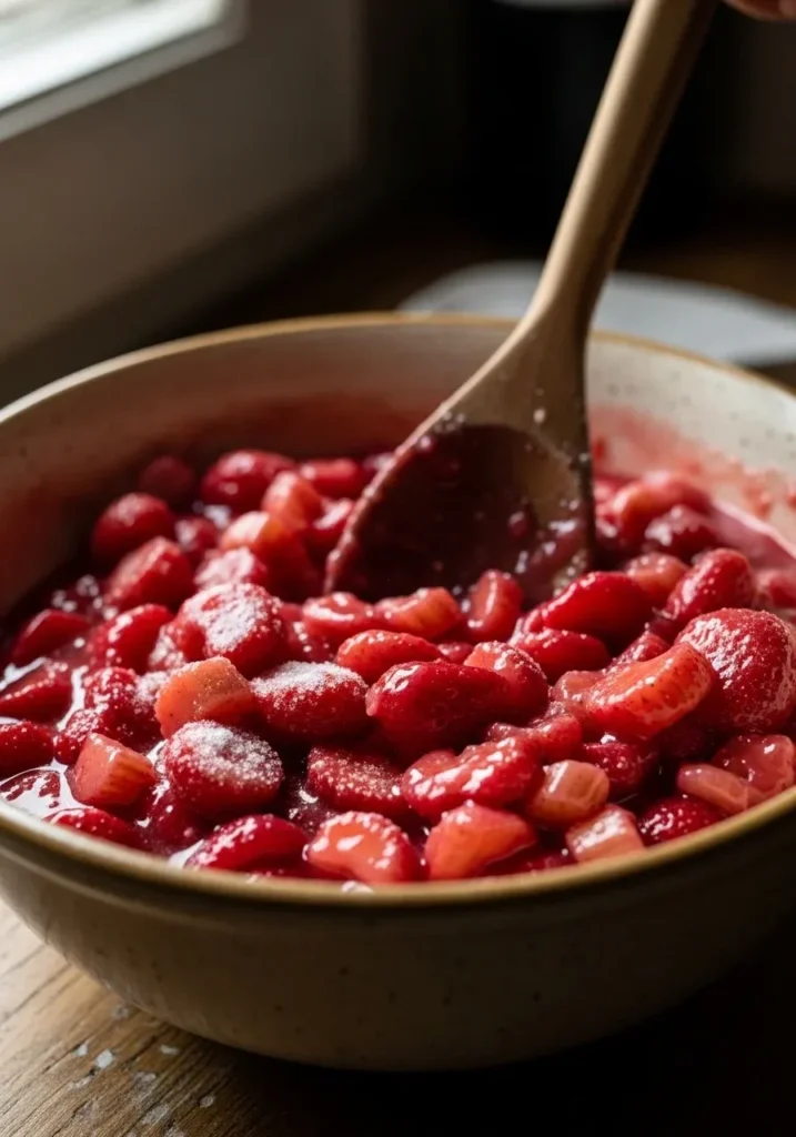 Strawberry Rhubarb Pie with Crumb