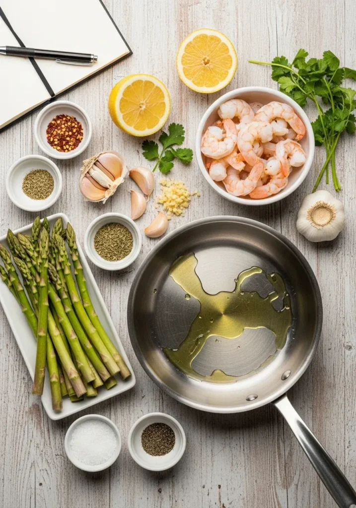 Lemon Garlic Shrimp and Asparagus
