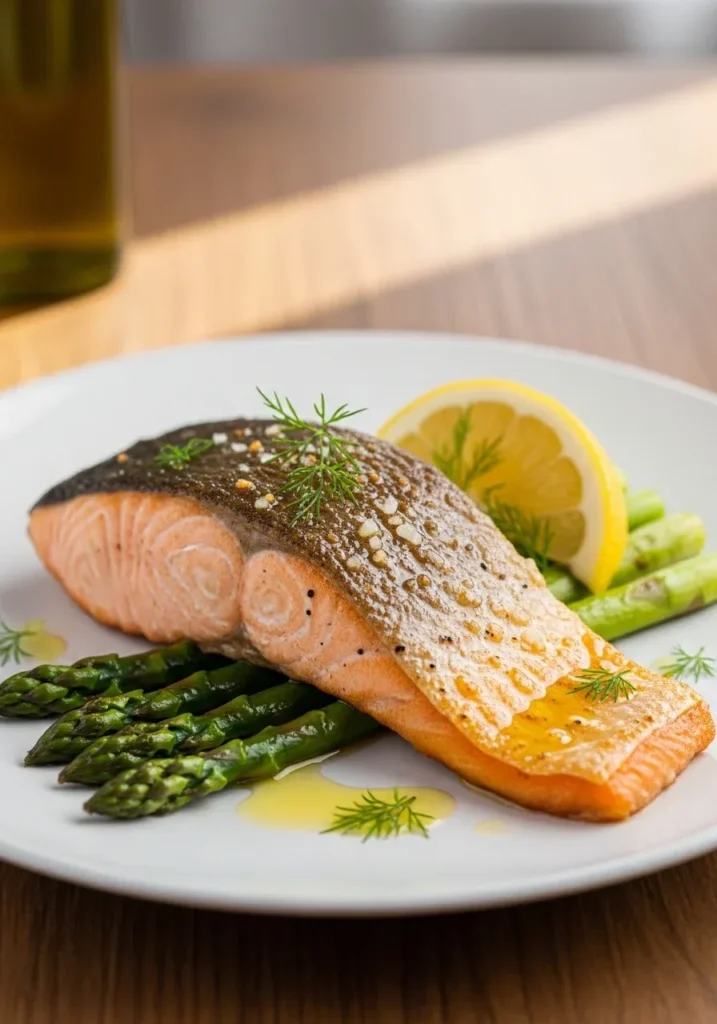 Oven-Roasted Salmon, Asparagus