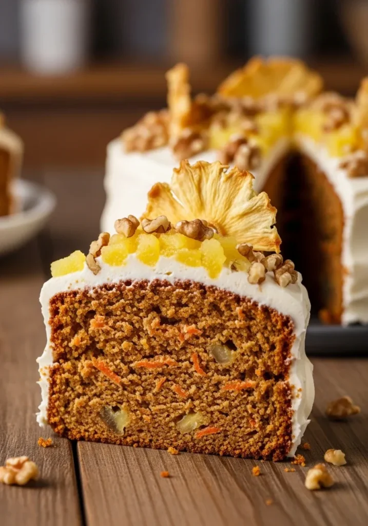 Moist Carrot Cake with Pineapple