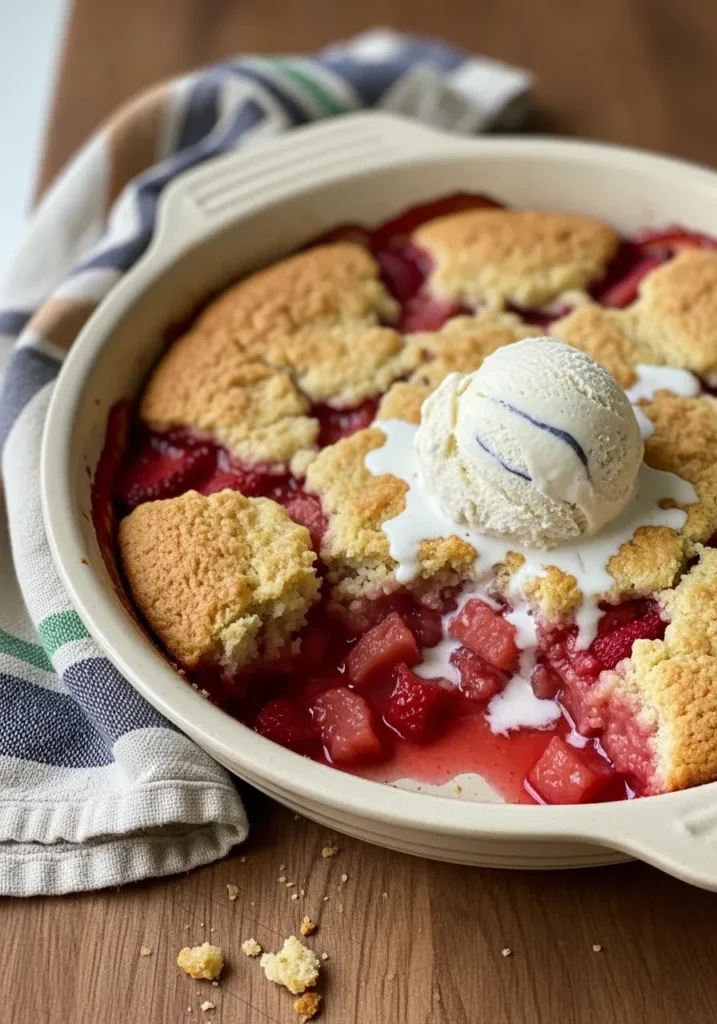 Strawberry Rhubarb Cobbler