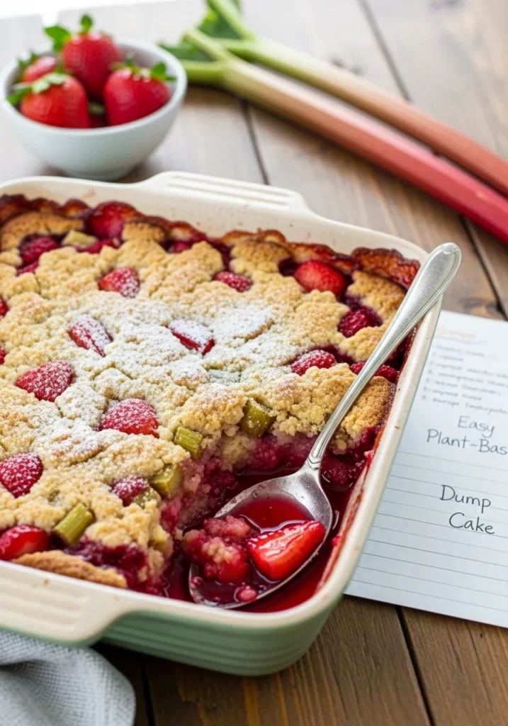 Strawberry Rhubarb Dump Cake