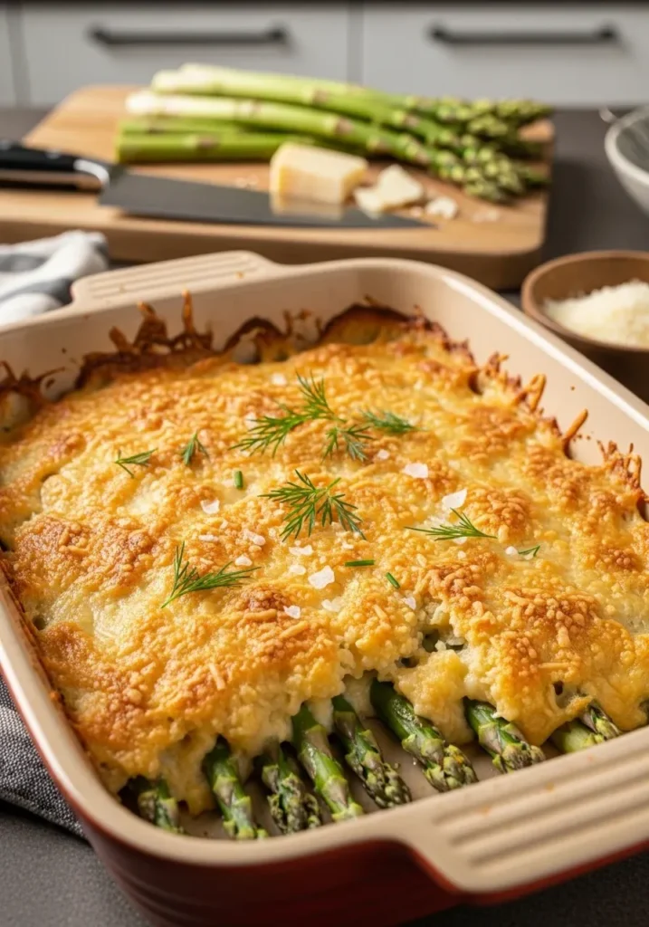 Asparagus Bake with Parmesan Crust