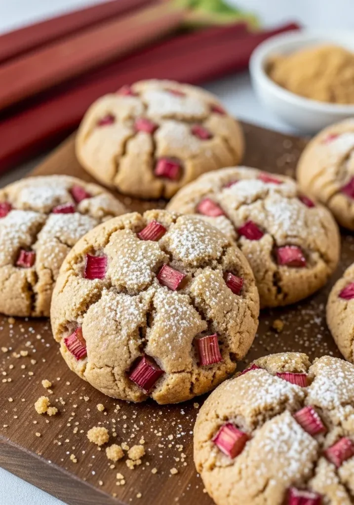 Brown Sugar Rhubarb Cookies