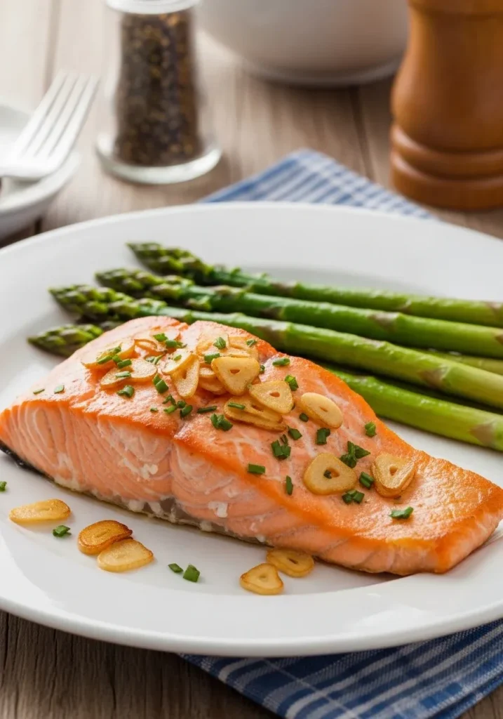 Garlic Salmon with Asparagus