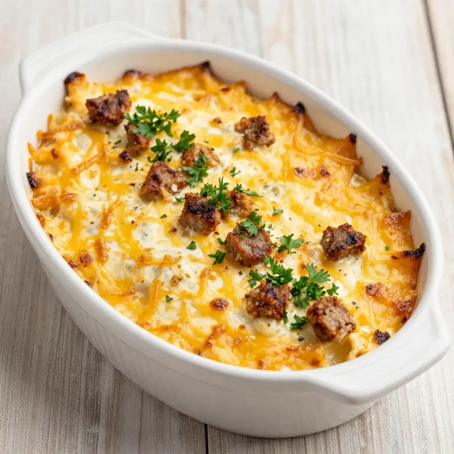 A bowl of creamy Hissy Fit Dip garnished with fresh herbs on a wooden table.