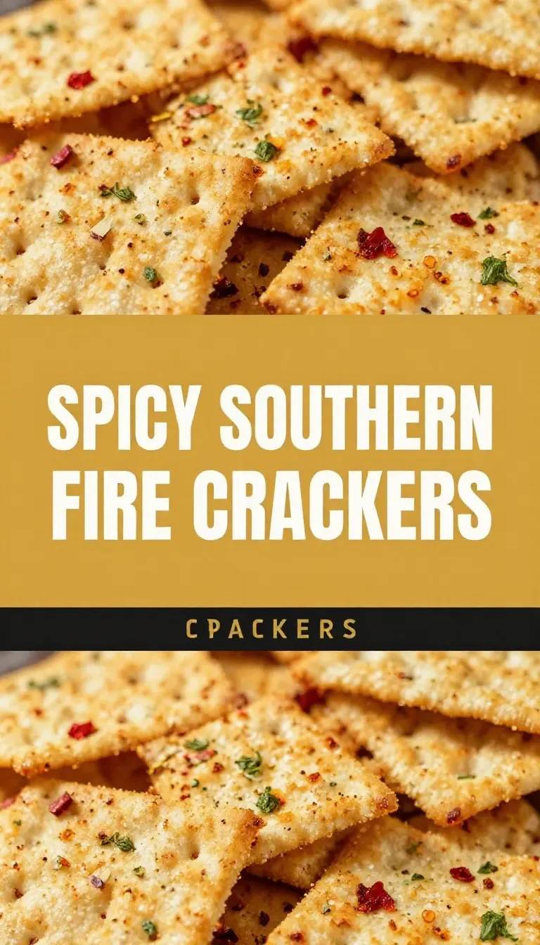 A bowl of spicy Southern fire crackers made from seasoned saltine crackers, coated with red pepper flakes and herbs.