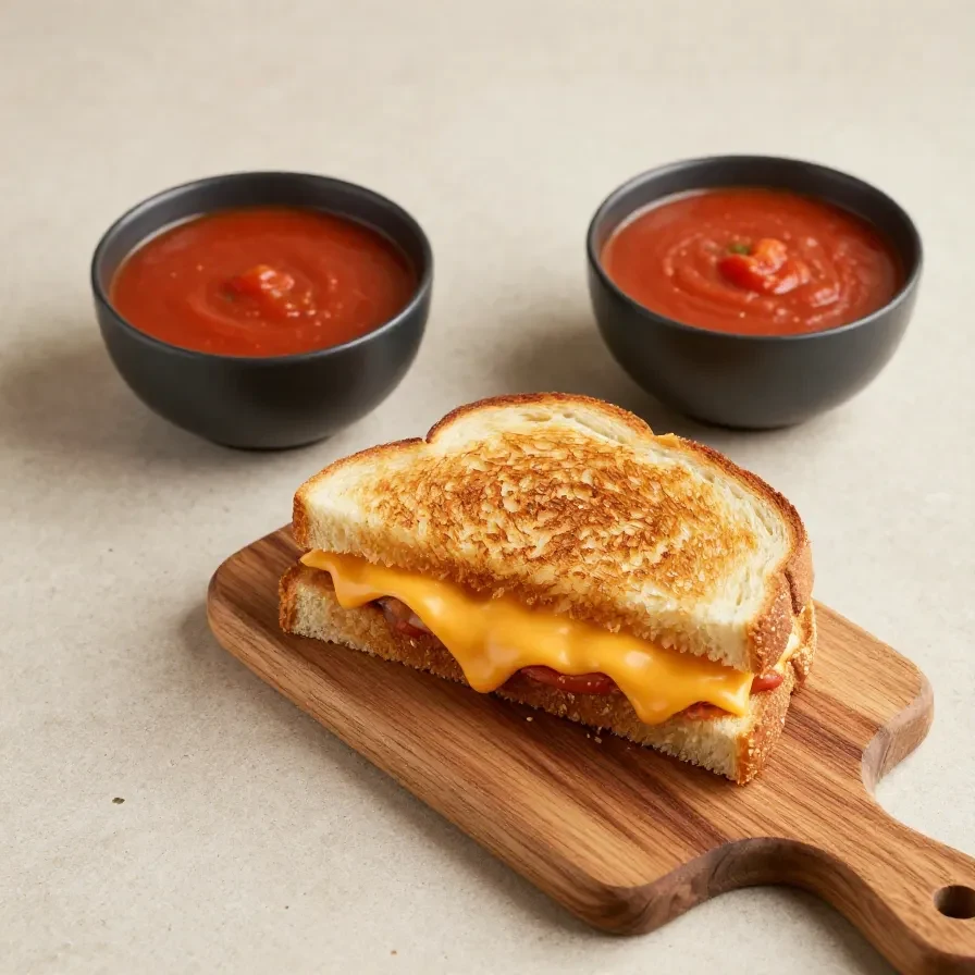 Mini grilled cheese bites arranged on a serving plate with melted cheese visible between golden toasted bread squares.