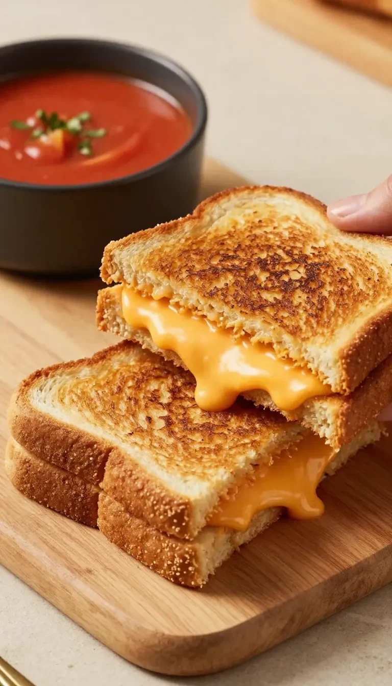 Mini grilled cheese bites arranged on a serving plate with melted cheese visible between golden toasted bread squares.