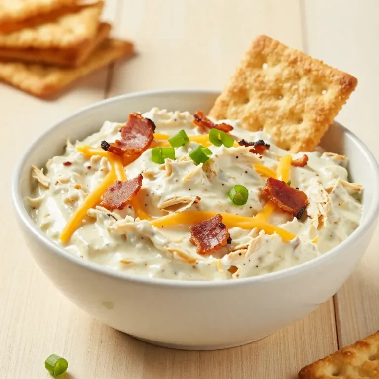 A creamy homemade crack dip served in a bowl with tortilla chips on the side